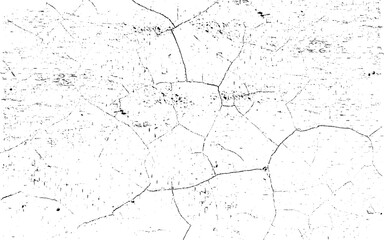 Distressed overlay texture of cracked concrete, stone or asphalt. grunge background. abstract halftone vector illustration