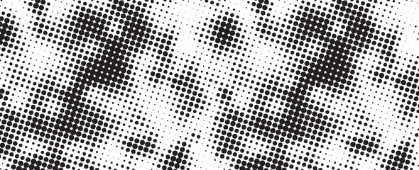 Dots halftone white \u0026 blue color pattern gradient grunge texture background. Dots pop art comics sport style vector