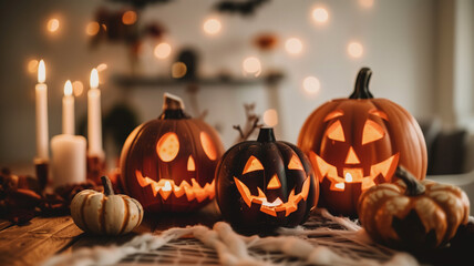 Fototapeta premium ハロウィンの飾りのイメージ 