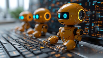 AI chatbots chatting in a computer, Generative AI