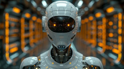 Business uses AI smart technology in sales reports, recording the sale of goods, making tax invoices and automating processes. Robotic Process Automation (RPA).