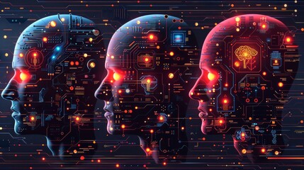 Obraz premium An abstract concept modern illustration of Artificial Intelligence jobs.