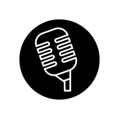 Microphone icon vector. mic illustration sign. Karaoke symbol. Audio logo.