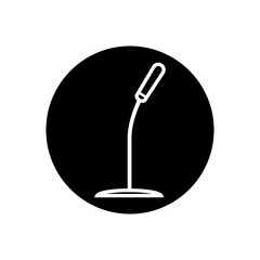 Microphone icon vector. mic illustration sign. Karaoke symbol. Audio logo.