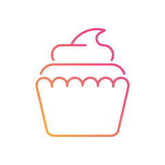 Cupcake vector icon