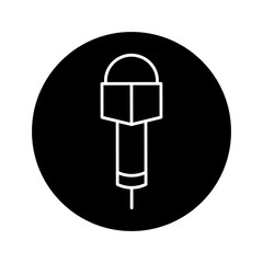 Microphone icon vector. mic illustration sign. Karaoke symbol. Audio logo.