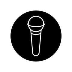 Microphone icon vector. mic illustration sign. Karaoke symbol. Audio logo.