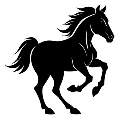 horse silhouette vector isolated on white