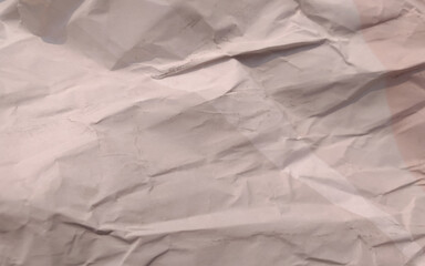 Grunge wrinkled brown color blank paper textured background. Paper texture Crumpled image. Top view.