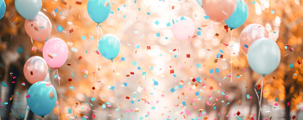 balloon celebration colorful background