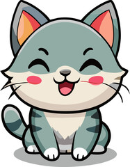 cute cartoon cat illustration