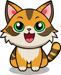 cute cartoon cat illustration