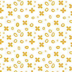 Blooming midsummer meadow seamless pattern. Plant background for fashion, wallpapers, print. Different flowers on the field. Liberty style millefleurs. Trendy floral design