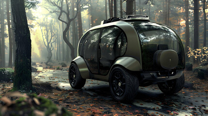 a concept vehicle designed for eco-friendly tourism in natural reserves