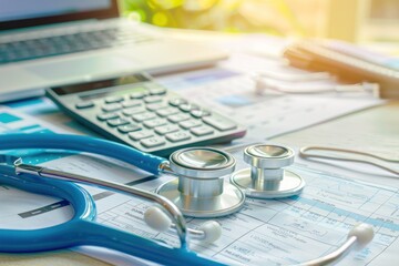 Doctor works on the Global Medical Network at a computer.