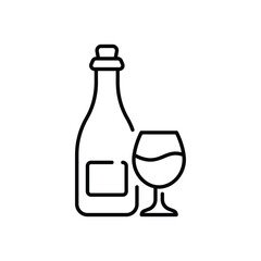Vine bottle vector icon