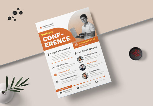 Modern Business Conference Flyer Template Layout