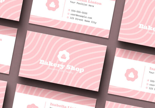 Pink Bakery Business Card