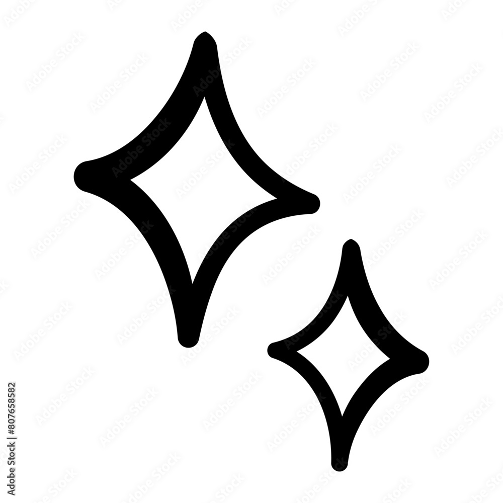Wall mural sparkle star icon, vector hand drawn design element.