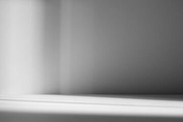 Wall interior background, studio and backdrops show products.with shadow from window color white and grey. background for text insertion and presentation product	