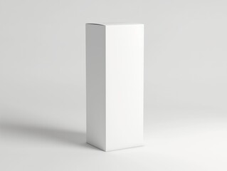 A tall blank white box on a neutral background, presenting a clean template for design mockups.
