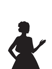 silhouette of a girl vector eps