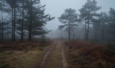 Obraz premium fog in the woods