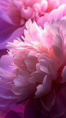 Gentle Blossom: Witness the slow bloom of the Peony, unfolding in serene splendor, captured in extreme macro.