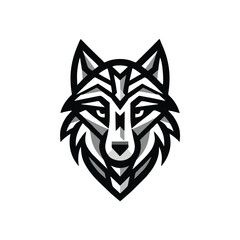 geometric wolf logo vector illustration
