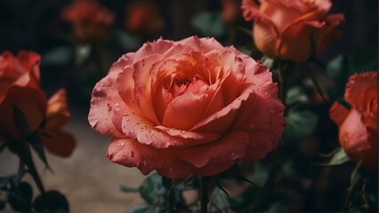 red rose in the garden Ethereal Elegance Masterpiece Photograph of a Rose 
