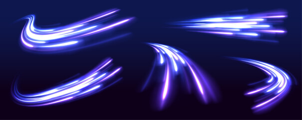 Abstract light lines of movement and speed in neon color. Speed dynamic background with rectangular shapes in motion forming texture, sport background.	