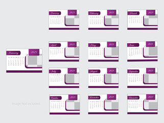 Modern and Stylish desk calendar design 2025.