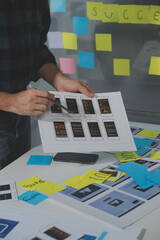 ux Graphic designer creative sketch planning application process development prototype wireframe...