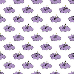 Fototapeta premium Summer seamless pattern with flowers doodle for decorative print, wrapping paper, greeting cards, wallpaper and fabric