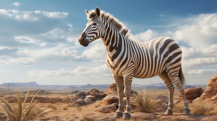 zebra in the wild - Powered by Adobe