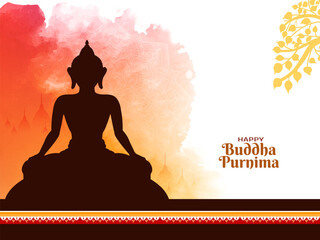 Happy Buddha Purnima Indian traditional festival background