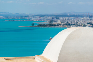 Vue sur mer depuis le village de Sidi Bou Saïd