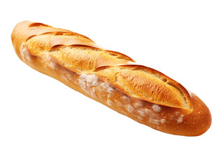 French baguette isolated on transparent background