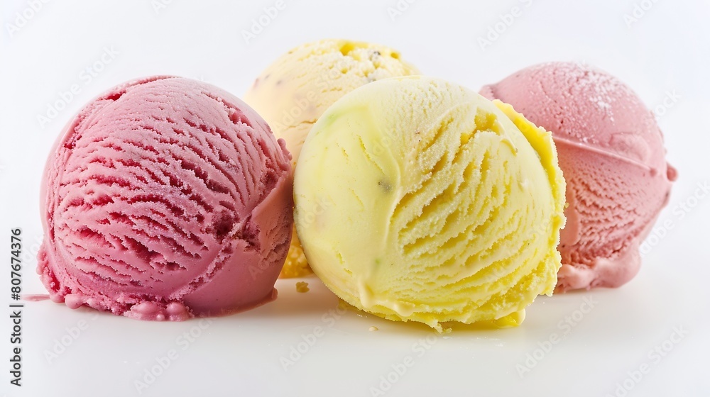 Poster white background ice cream isolated : generative ai