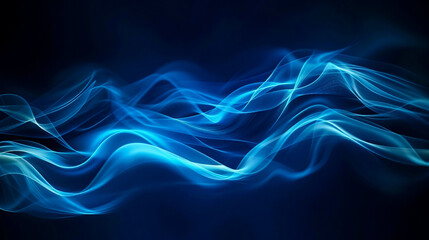 Blue Light Wave Abstract Background. 