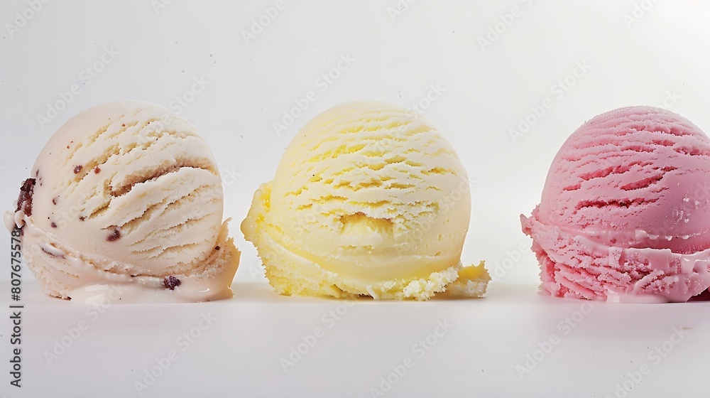 Poster white background ice cream isolated : generative ai