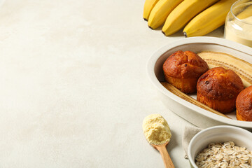 Tasty food with banana, concept of tasty food with banana