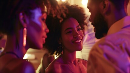  An after-hours office party scene with colleagues socializing over drinks and snacks, celebrating a successful project launch or milestone achievement -
