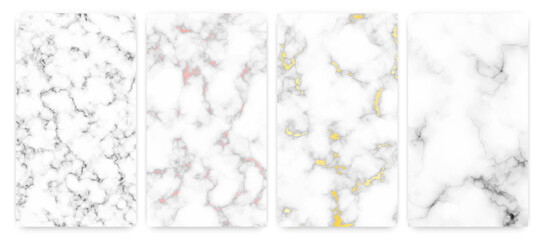 Set of marble texture backgrounds