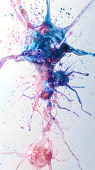 Fototapeta premium Captivating Bioelectric Interplay:Visualizing the Dynamics of Neural Development