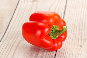 Ripe red Bulgarian bell pepper
