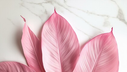 Tropical Blush: Pink Leaves in Paradise"