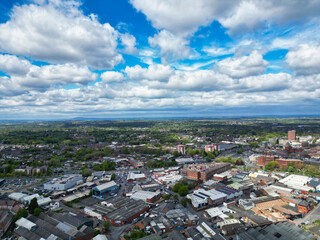 High Angle View of Wolverhampton City of metropolitan borough in the West Midlands, England, United Kingdom. May 4th, 2024