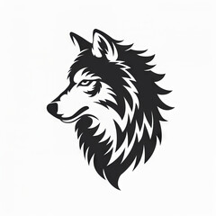 Wolf Logo, white background