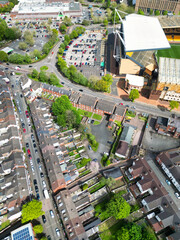 High Angle View of Wolverhampton City of metropolitan borough in the West Midlands, England, United...